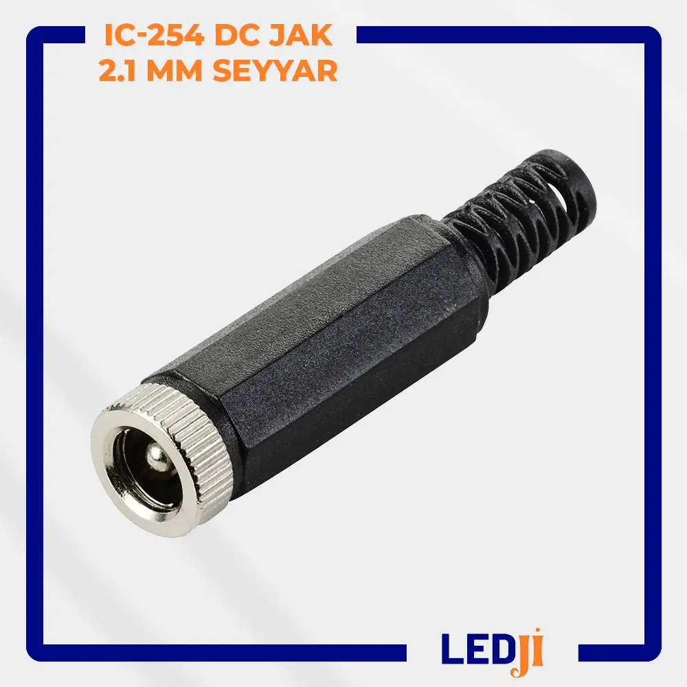 IC-254 DC Jak 2.1mm seyyar erkek güç bağlantı konnektörü