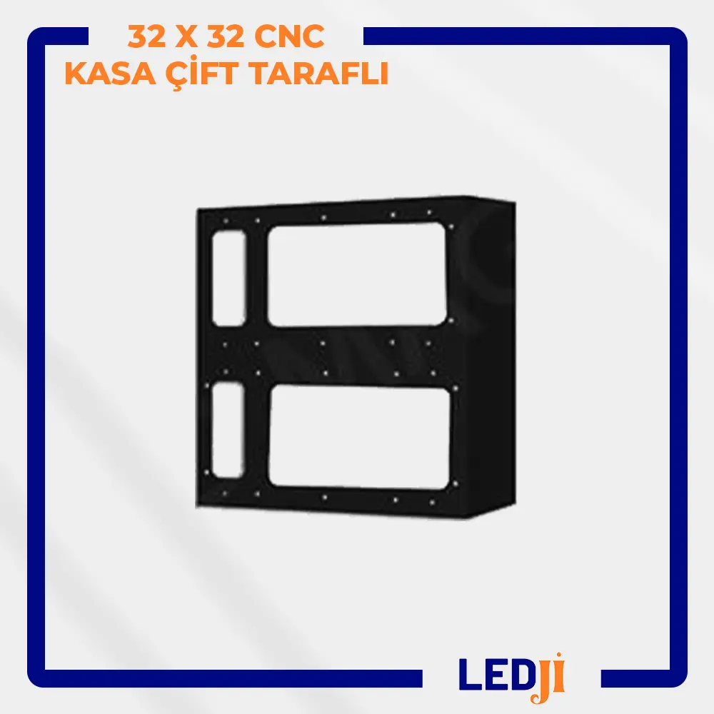 32x32 CNC çift taraflı LED kasa – kare formda dayanıklı LED kasa modeli