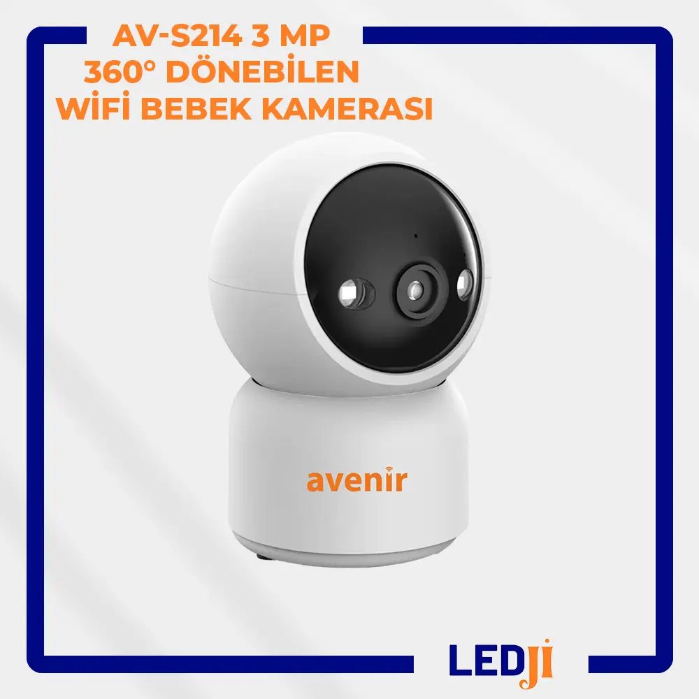 AVENİR AV-S214 3MP 360 derece dönebilen WiFi bebek kamerası