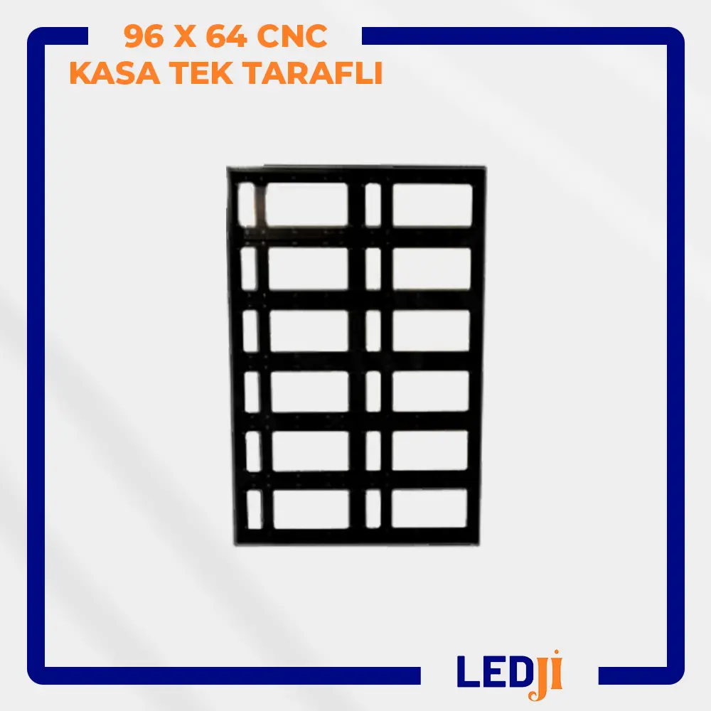 96x64 CNC LED kasa – orta boy dış mekan LED panel kasası