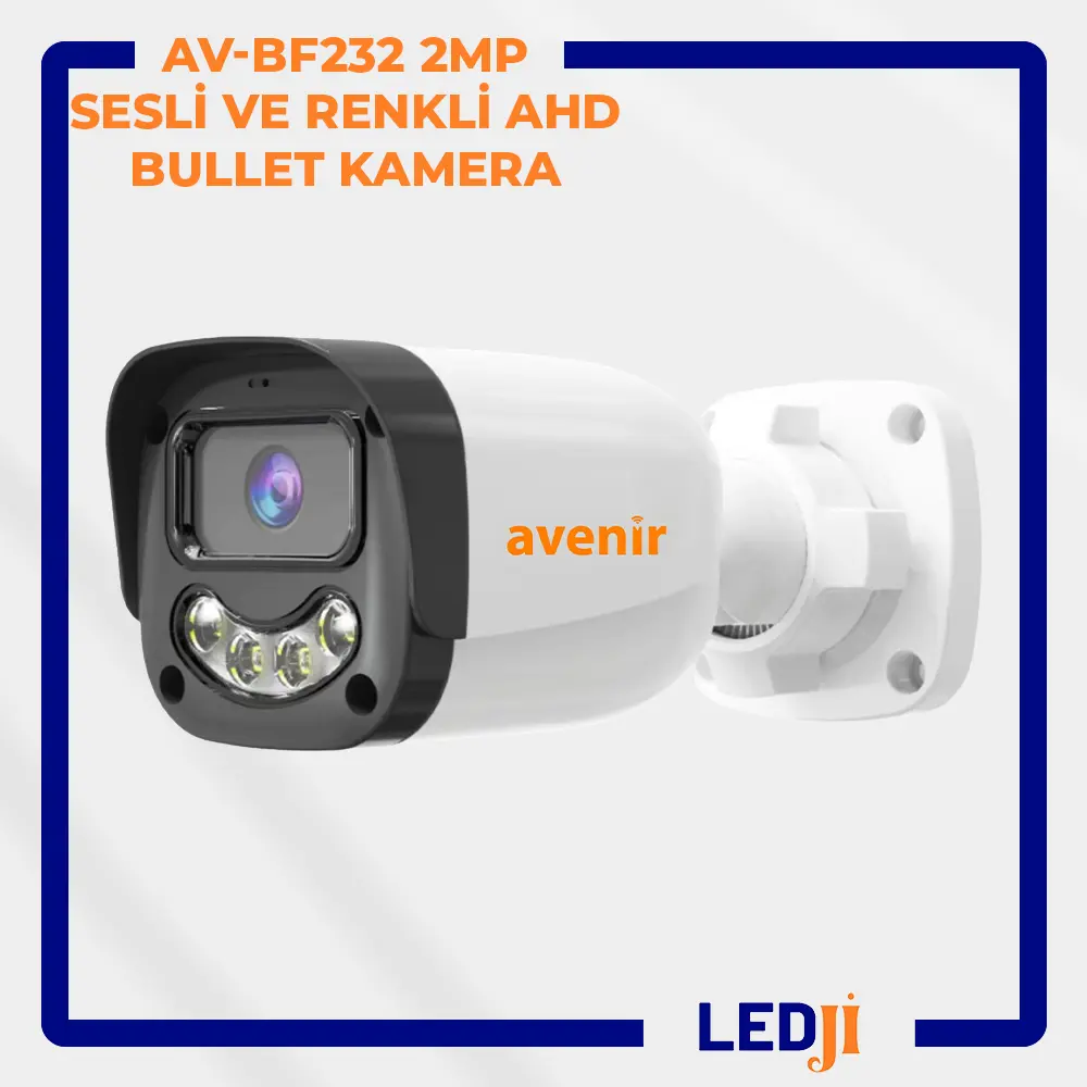 AVENİR AV-BF232 2MP sesli renkli AHD 4in1 bullet güvenlik kamerası