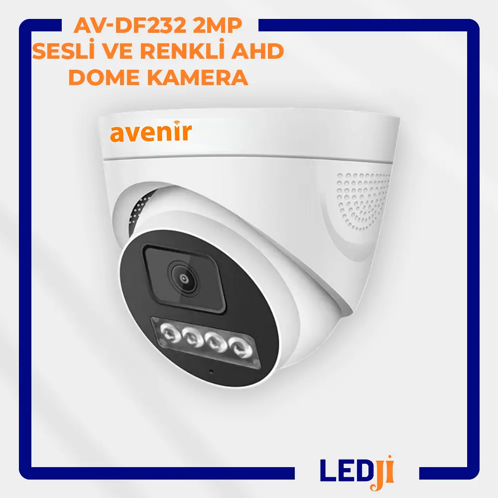 AV-DF232 2MP sesli renkli AHD 4in1 dome güvenlik kamerası