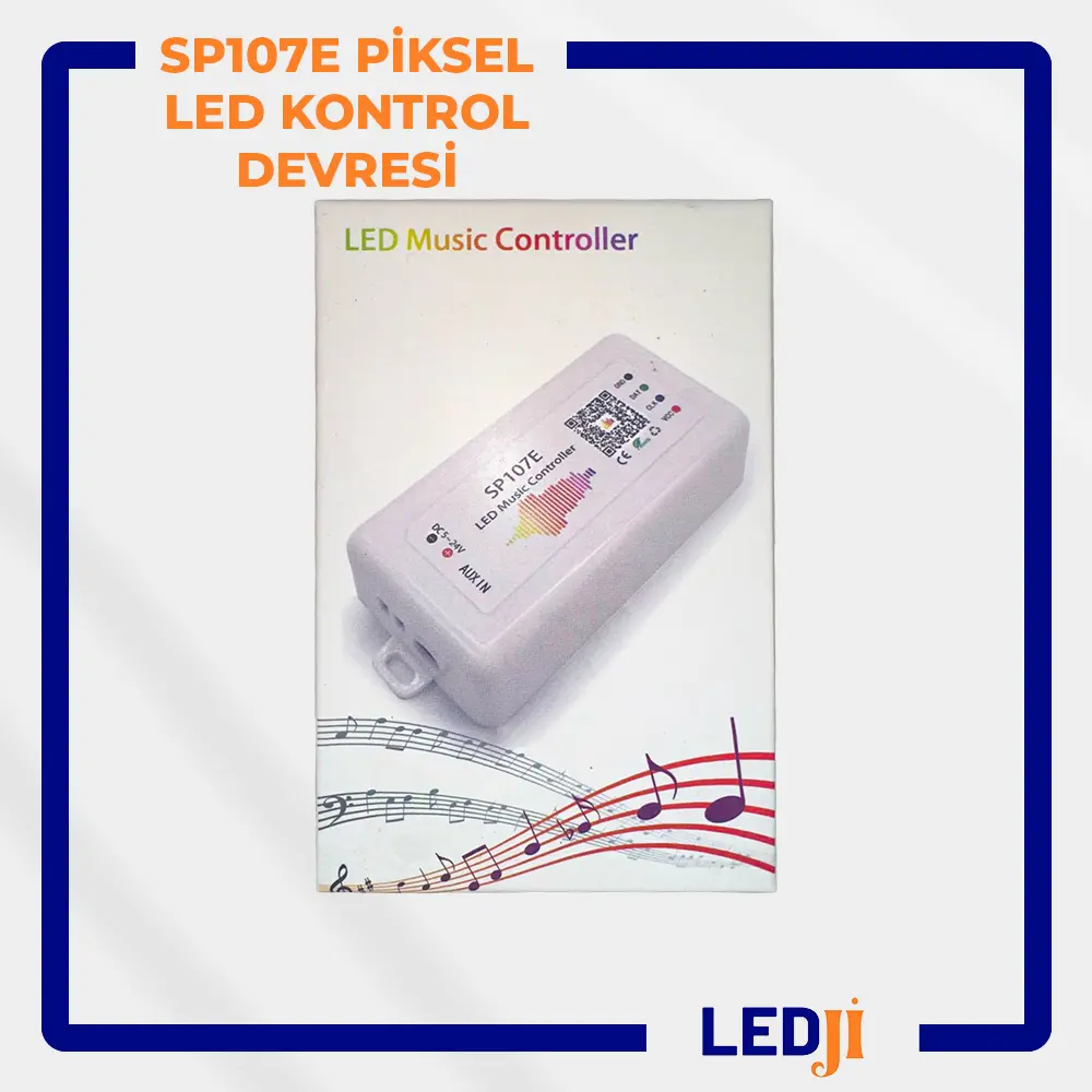 LEDJİ SP107E Piksel LED Kontrol Devresi ön görünümü