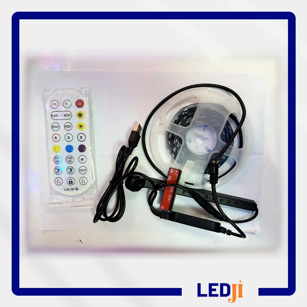 Müziğe duyarlı LEDJİ TV arkası akıllı LED şerit uygulama kontrollü